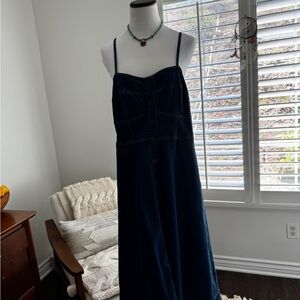 Target Women's Dark Wash Denim Midi Dress